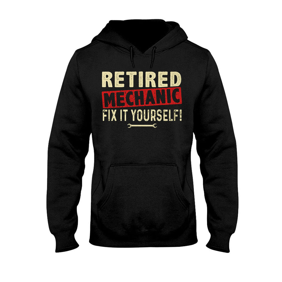 Retired Mechanic T-shirt And Hoodie 062021