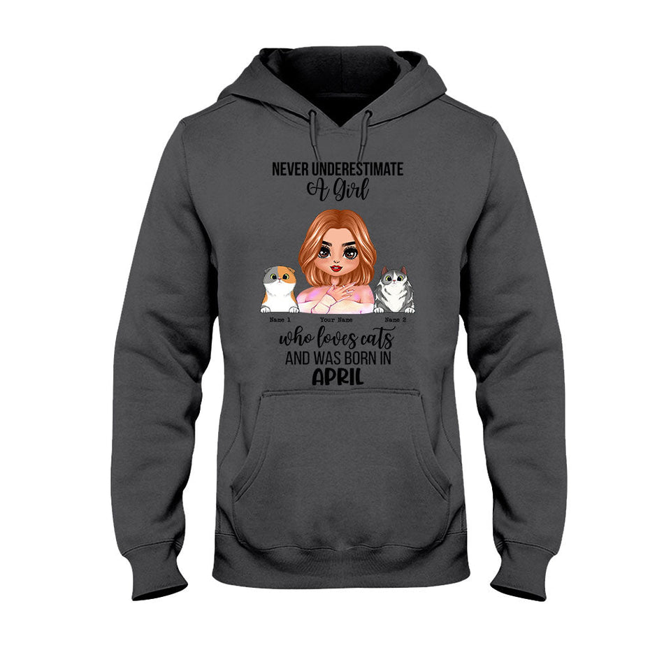 Never Underestimate - Personalized Cat T-shirt and Hoodie