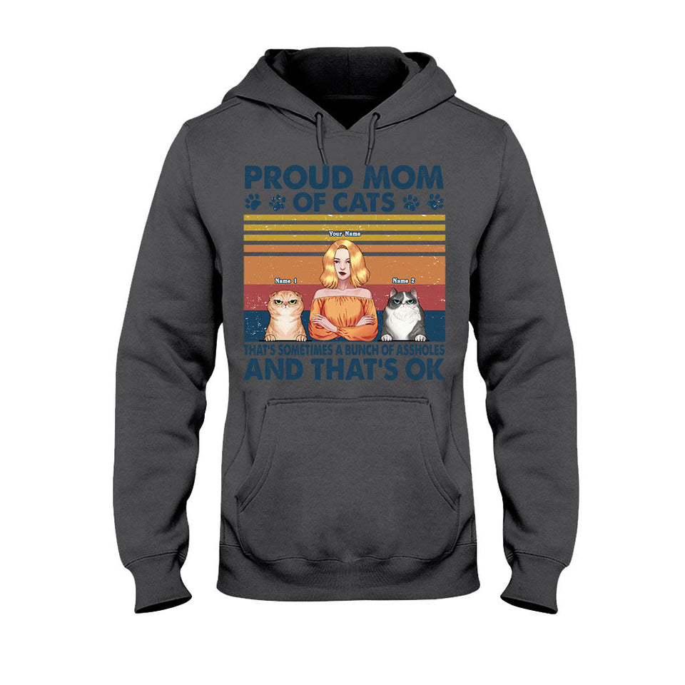 Proud Mom Of A Cat - Personalized T-shirt and Hoodie