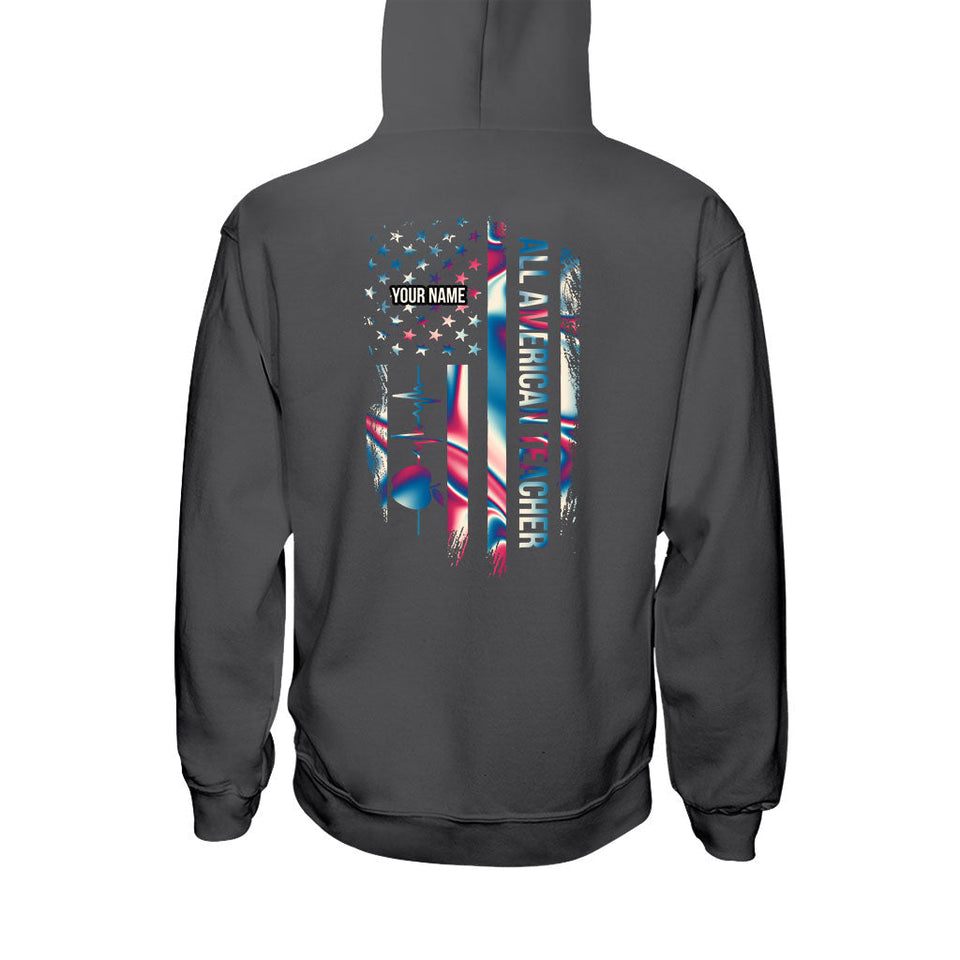 Proud Teacher - Personalized Independence Day T-shirt and Hoodie