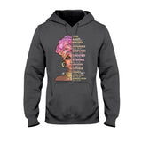 You Are Beautiful - African American T-shirt and Hoodie With Faux Glitter Print 1121