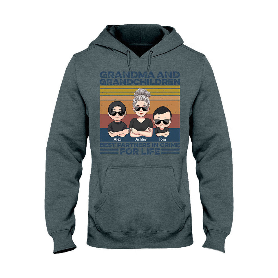 Grandma And Grandchildren - Personalized Mother's Day Grandma T-shirt and Hoodie