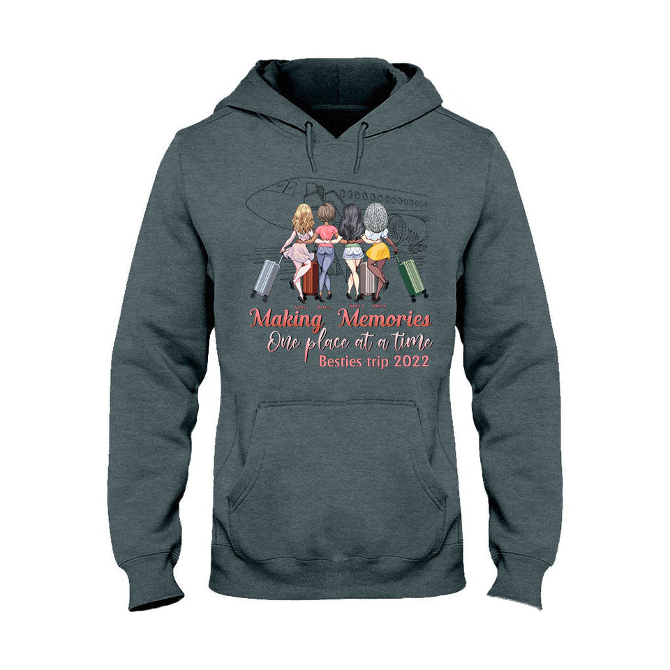 Besties Trip Apparently We're Trouble When We're Together - Personalized Travelling T-shirt and Hoodie