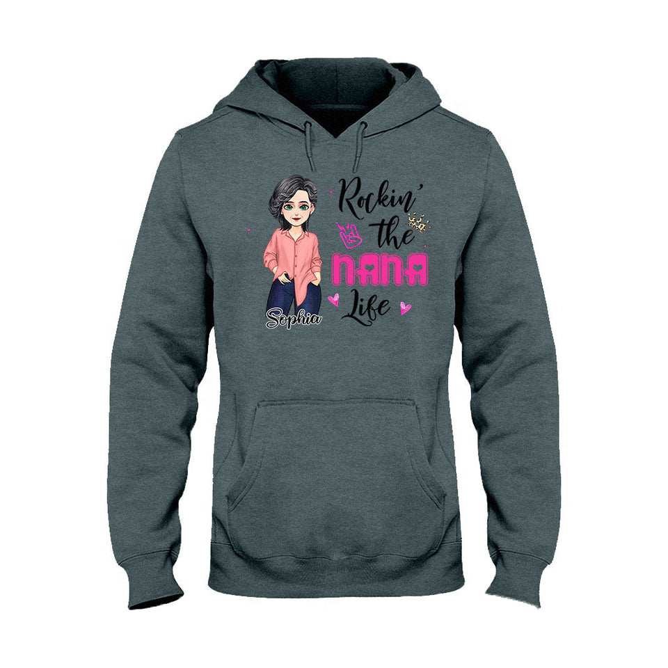 Rockin' The Nana Life - Gift for grandma, mom - Personalized T-shirt And Hoodie