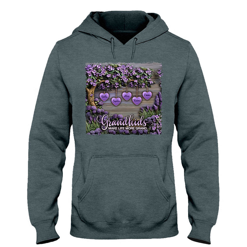 Grandkids Make Life More Grand - Personalized Grandma T-shirt And Hoodie