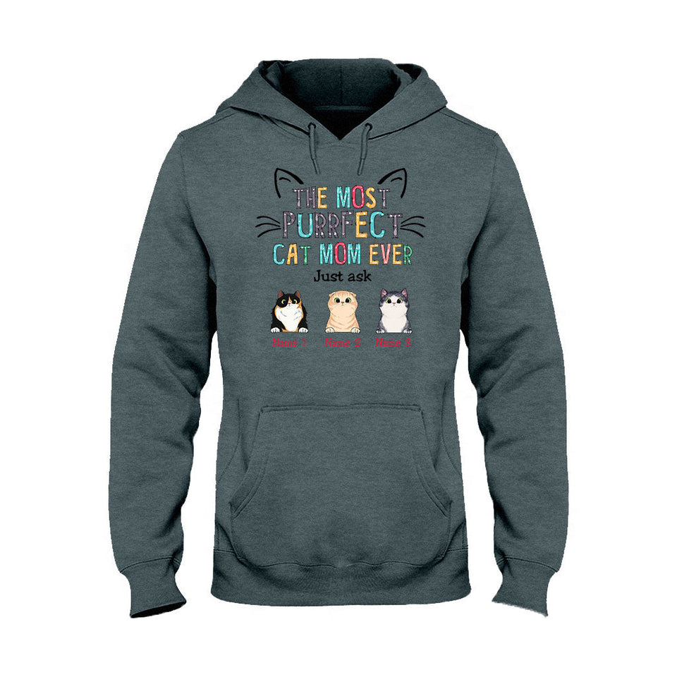 Furrfect Cat Mom - Personalized Mother's Day Cat T-shirt and Hoodie