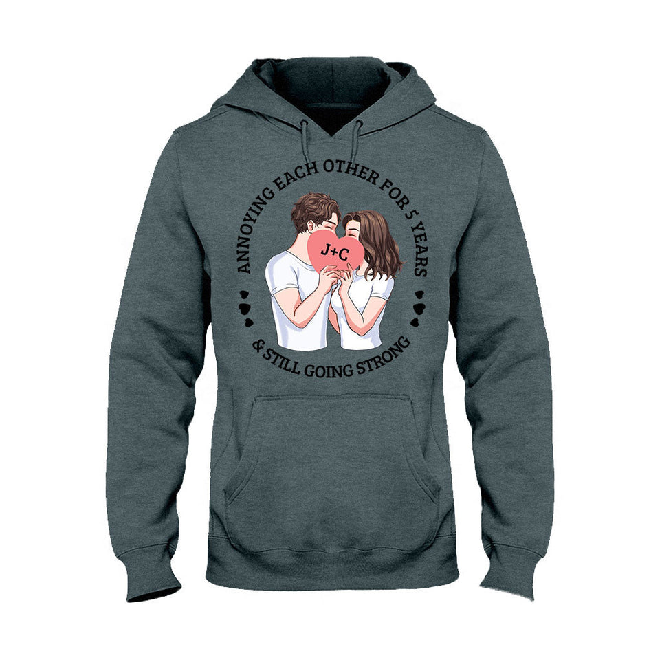 Annoying Each Other For Years And Still Going Strong - Personalized Couple Couple T-shirt and Hoodie