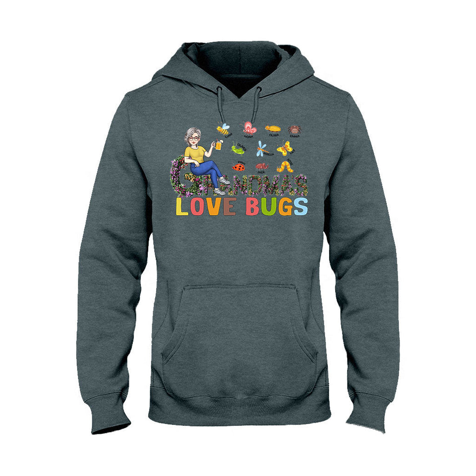 Grandma's Love Bugs - Personalized Mother's Day Grandma T-shirt and Hoodie
