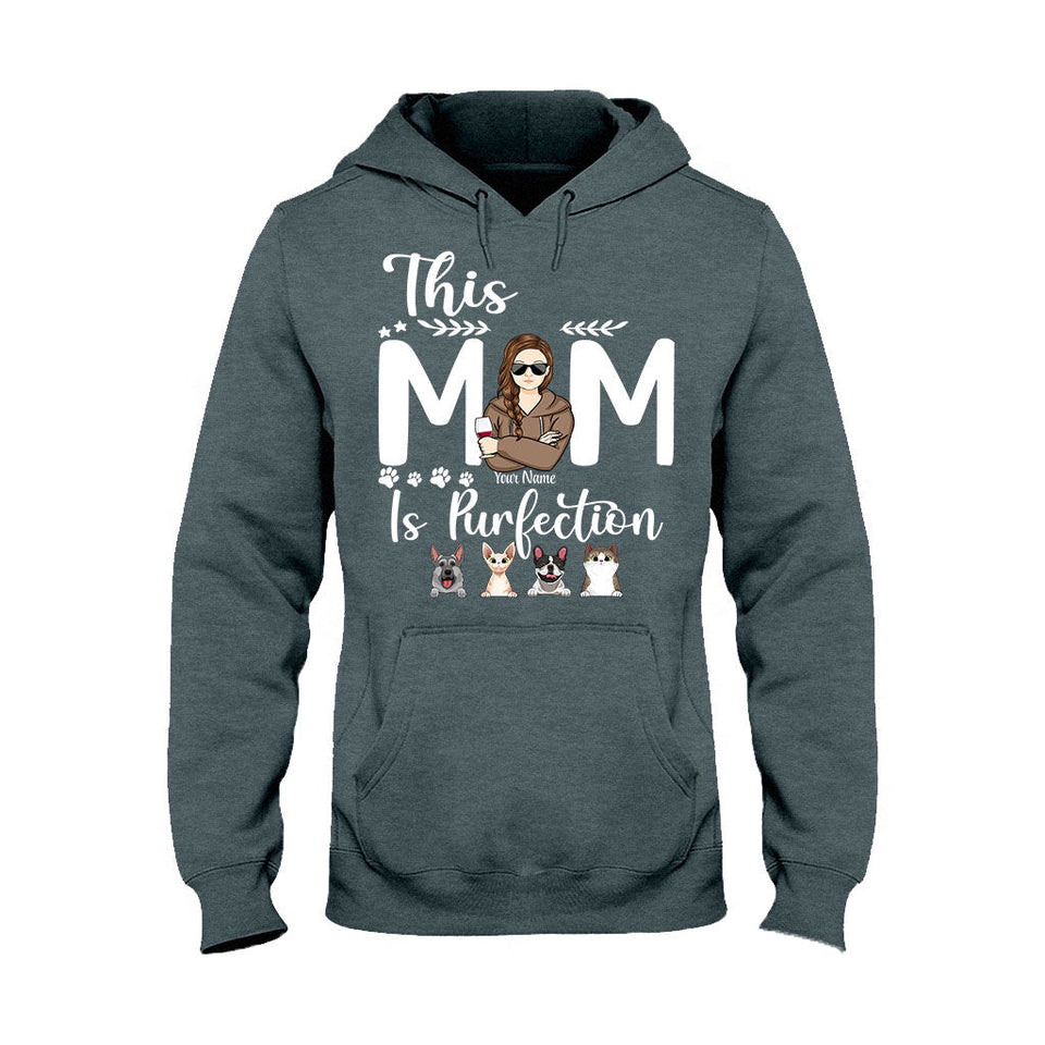 This Mom Is Purfection - Personalized Mother's Day Dog T-shirt and Hoodie