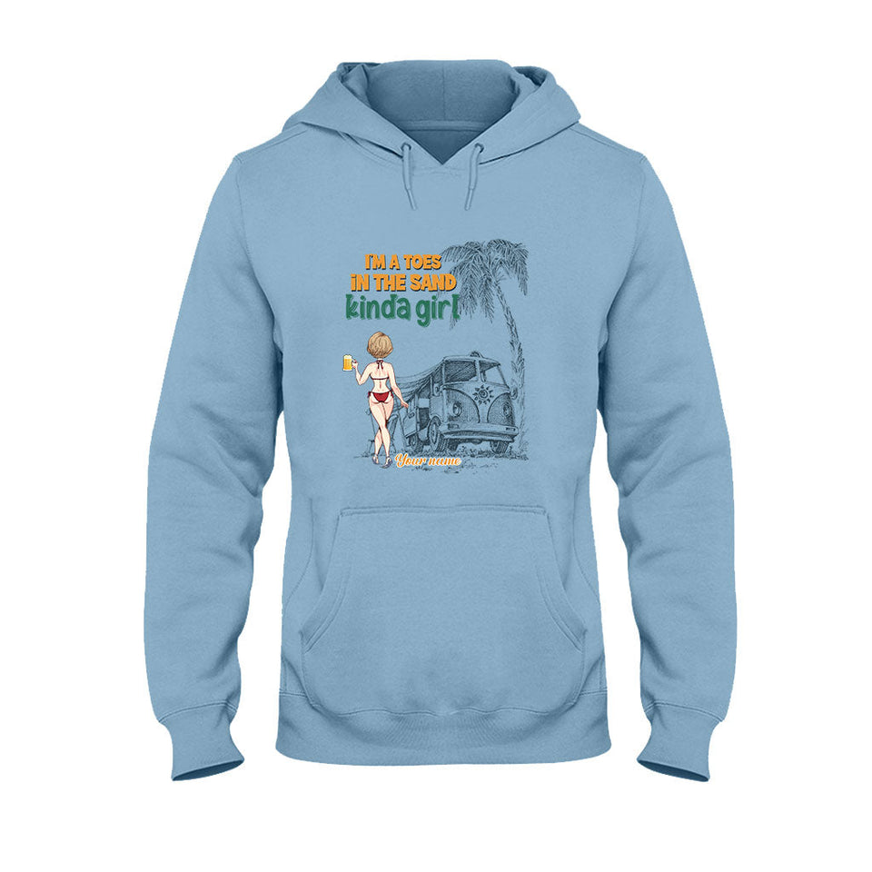 I'm A Toes In The Sand Kinda Girl - Personalized Sea Lover T-shirt and Hoodie