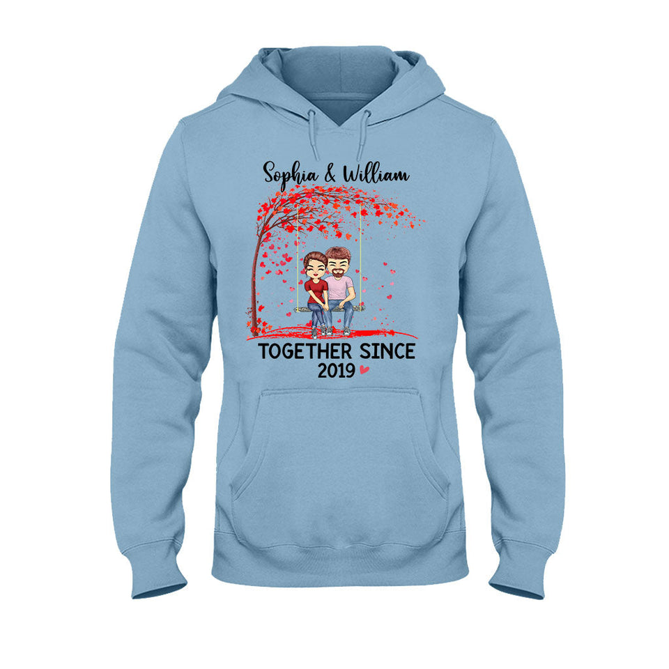 Together Since - Personalized Couple T-shirt and Hoodie