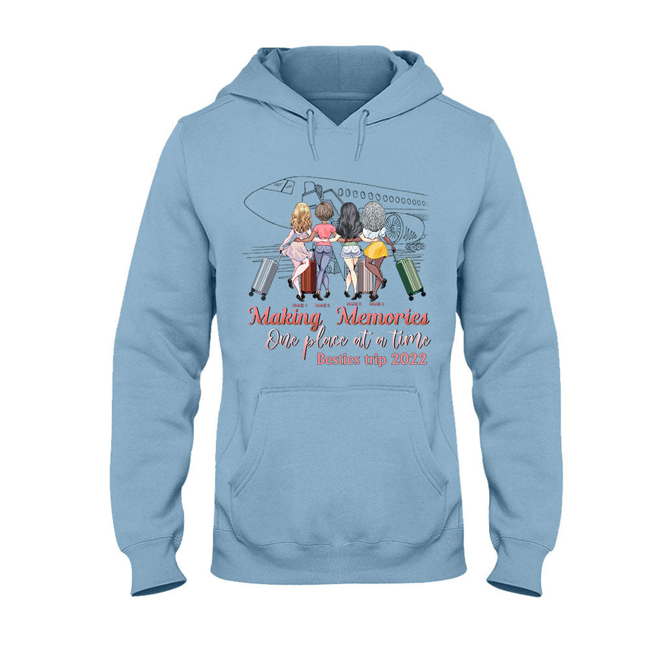 Besties Trip Apparently We're Trouble When We're Together - Personalized Travelling T-shirt and Hoodie