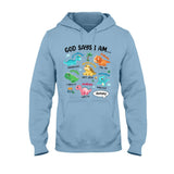 For Grandson Dinosaur I Am - Personalized grandson T-shirt And Hoodie