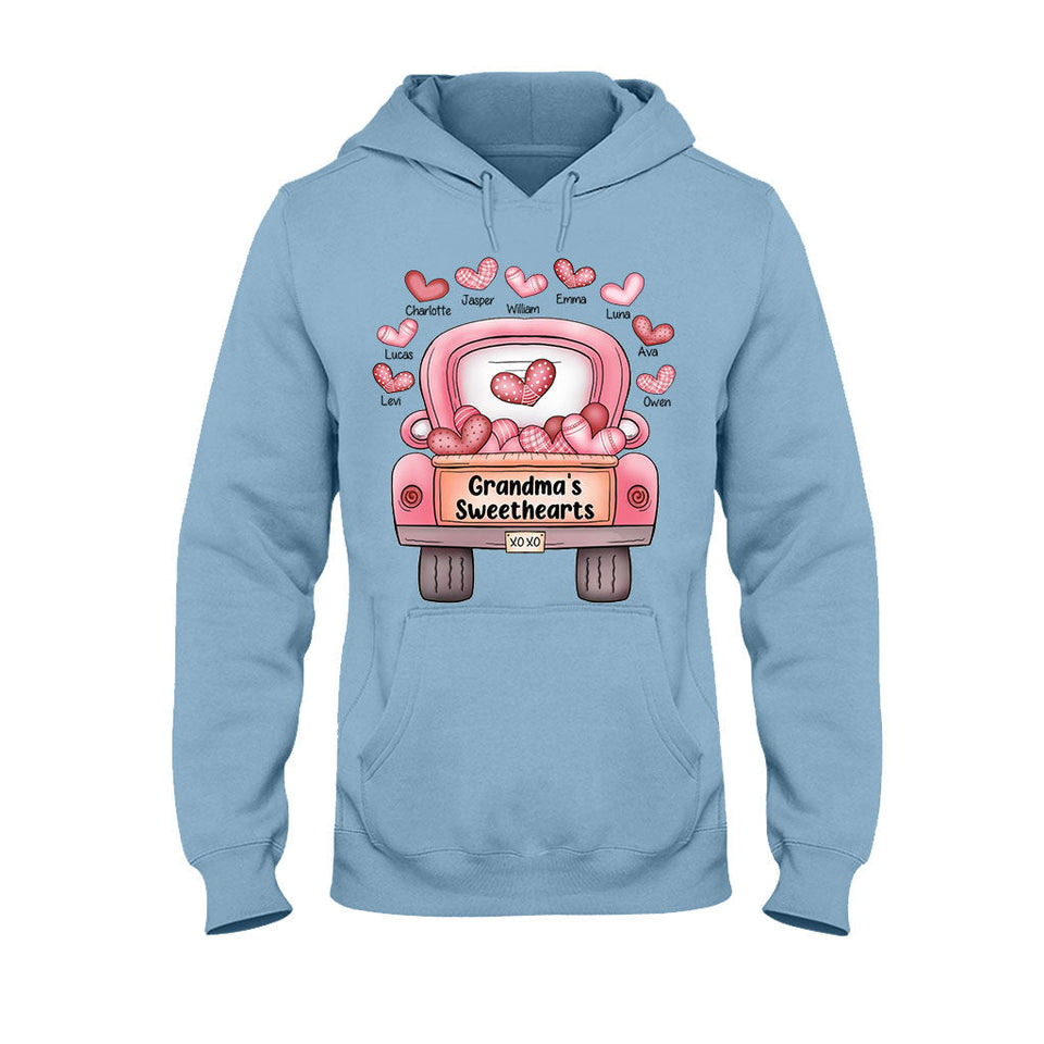 Grandma's Sweethearts - Personalized Valentine Grandma T-shirt and Hoodie