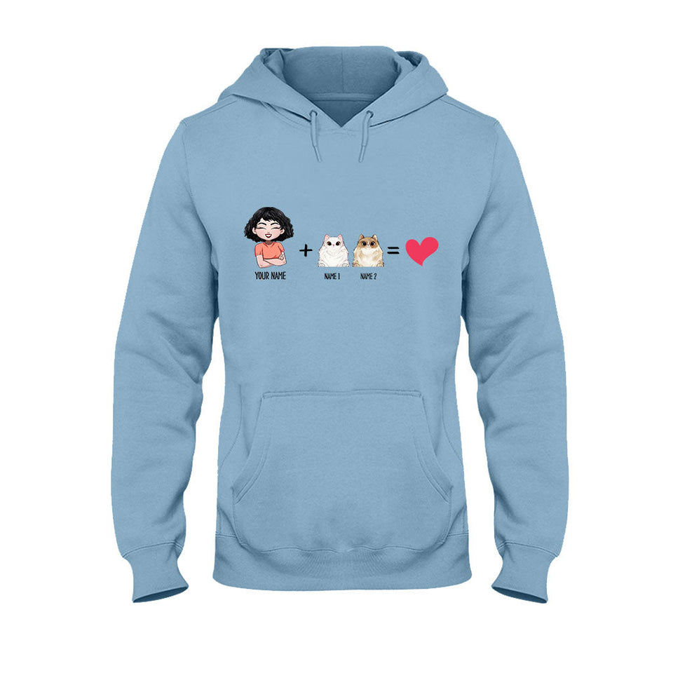 Me With The Cats - Personalized Cat T-shirt and Hoodie