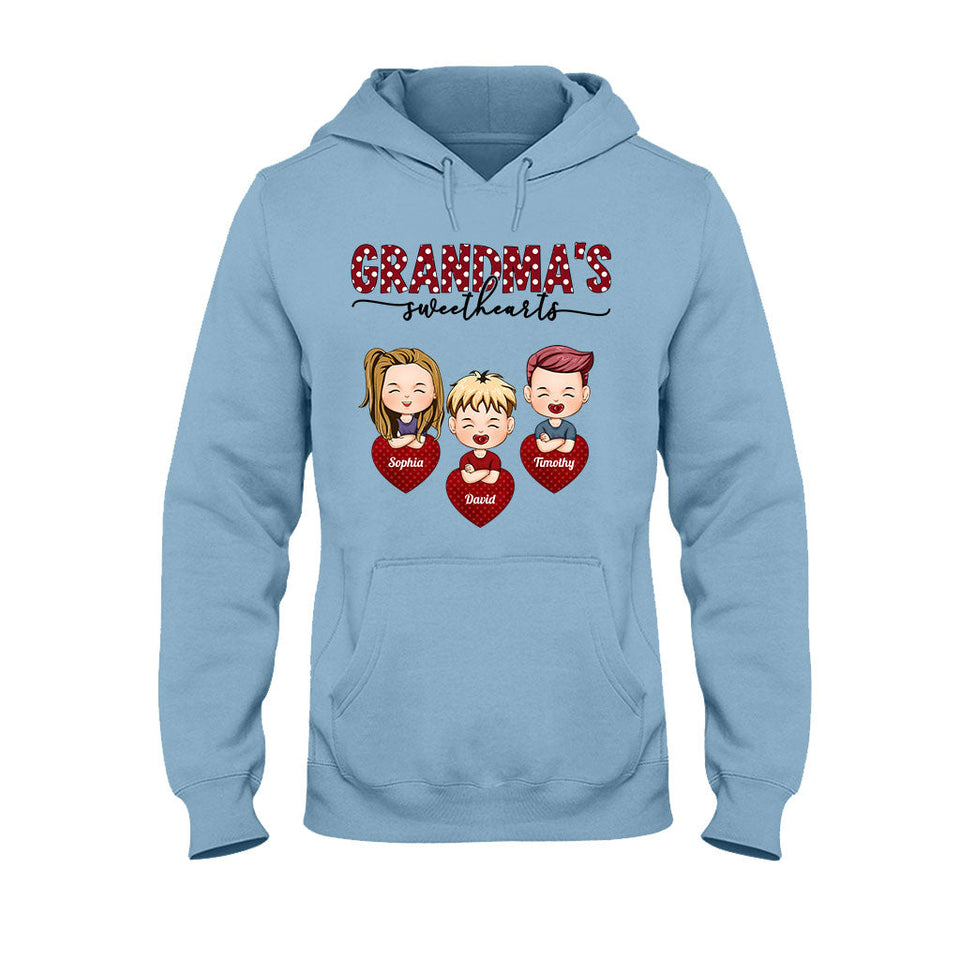 Grandma's Sweethearts - Personalized Valentine Grandma T-shirt and Hoodie