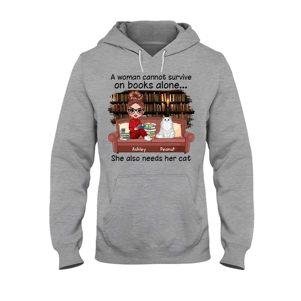 Books And Cats - Personalized Book T-shirt and Hoodie