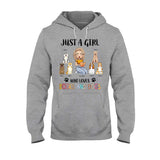 Just A Girl Who Loves Books And Dogs - Personalized Book T-shirt and Hoodie