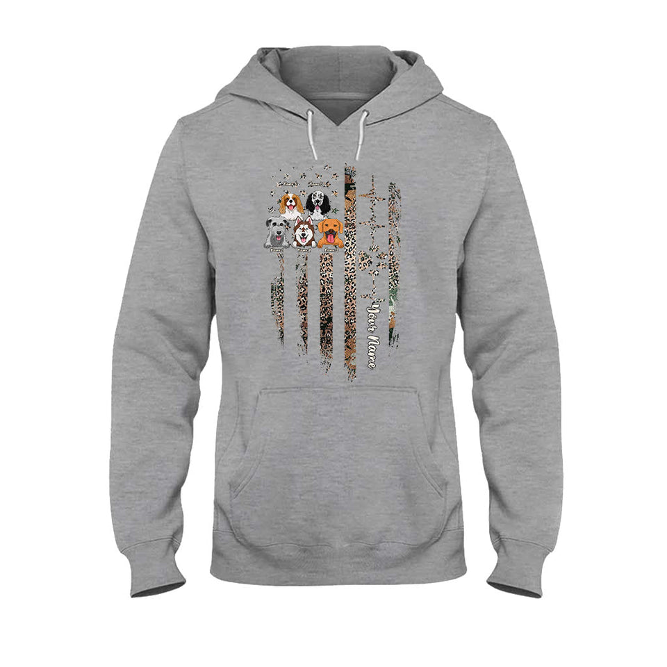 Love My Dogs - Personalized Independence Day Dog T-shirt and Hoodie