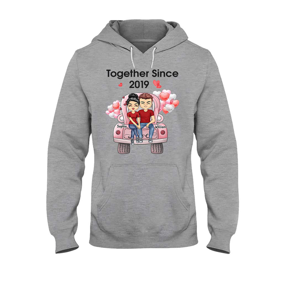 Together Since - Personalized Couple T-shirt and Hoodie