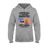 Badass Dad & Smartass Daughter Best Friends For Life - Personalized Father T-shirt and Hoodie