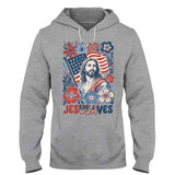Jesusaves Floral 4th Of July - Personalized Christian T-shirt And Hoodie