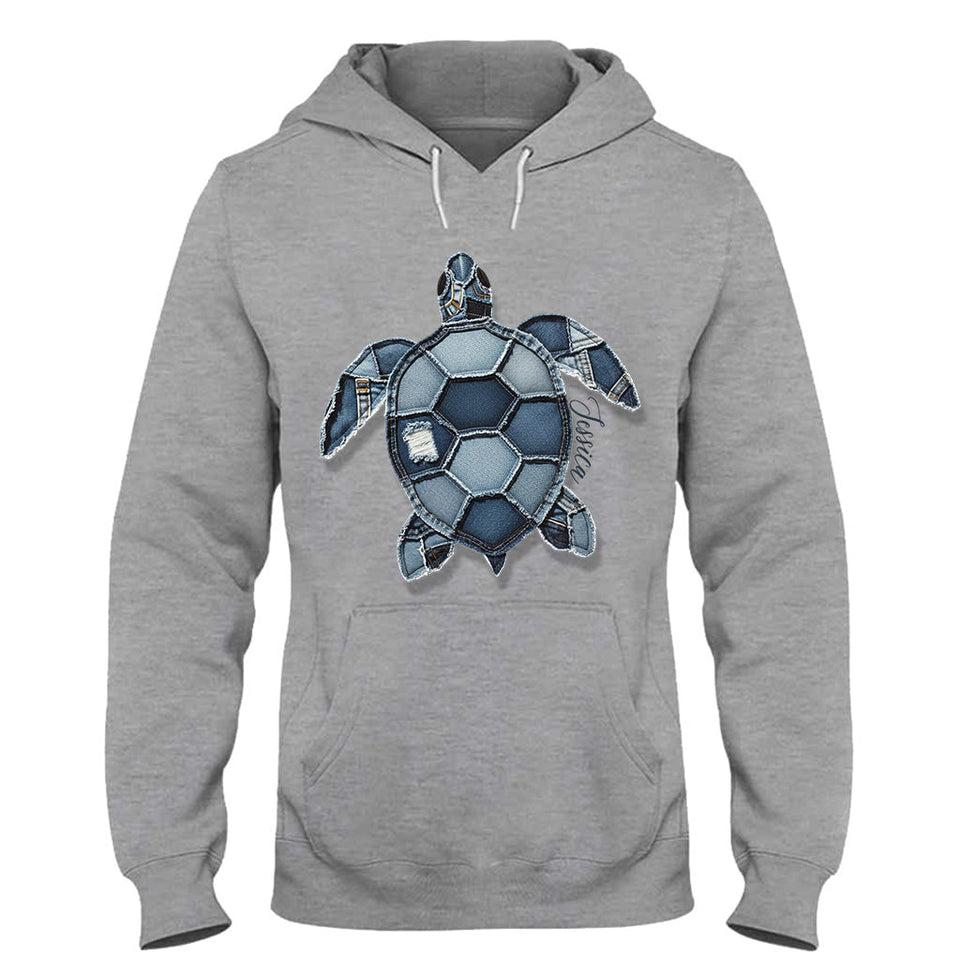 Blue Turtle - Personalized Turtle T-shirt And Hoodie