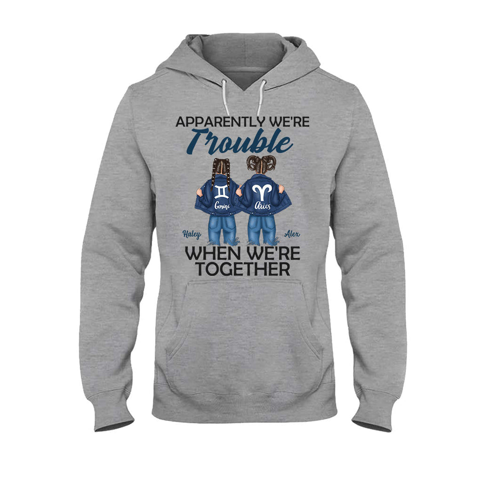 Trouble Together - Personalized Bestie T-shirt And Hoodie