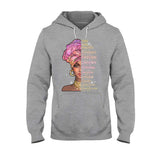 You Are Beautiful - African American T-shirt and Hoodie With Faux Glitter Print 1121