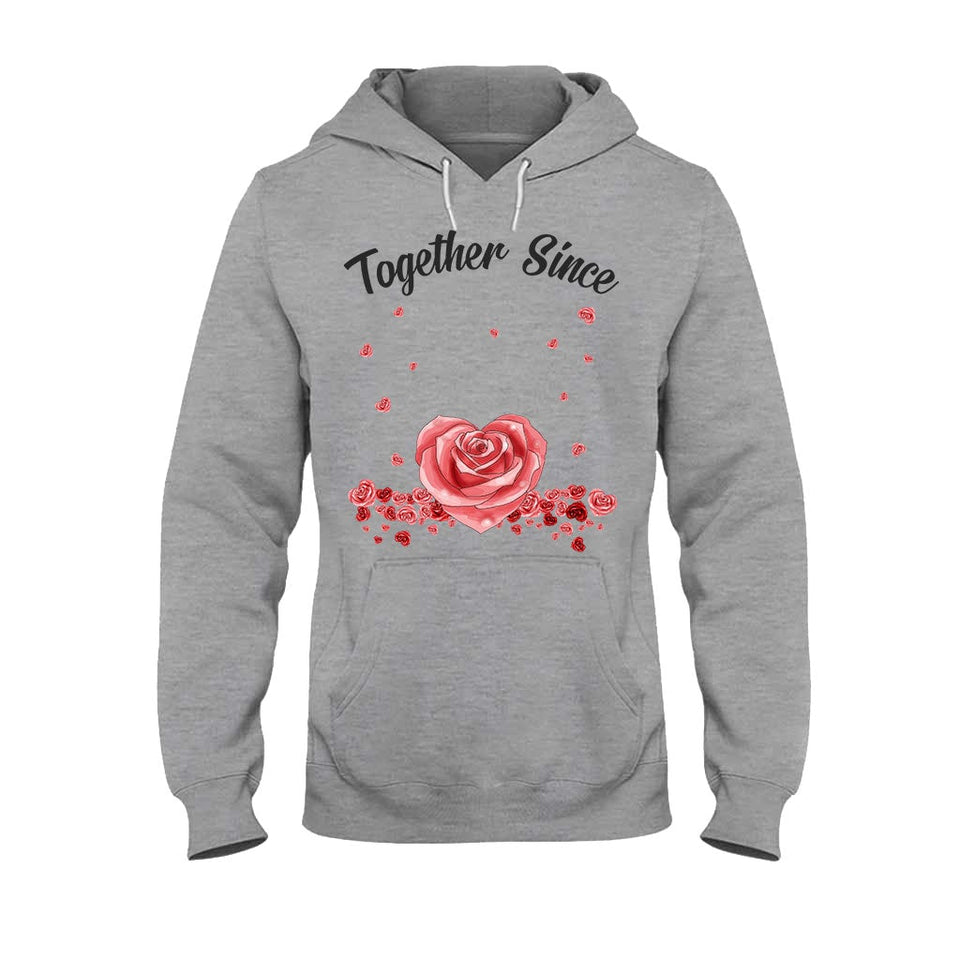 Together Since - Personalized Couple T-shirt and Hoodie