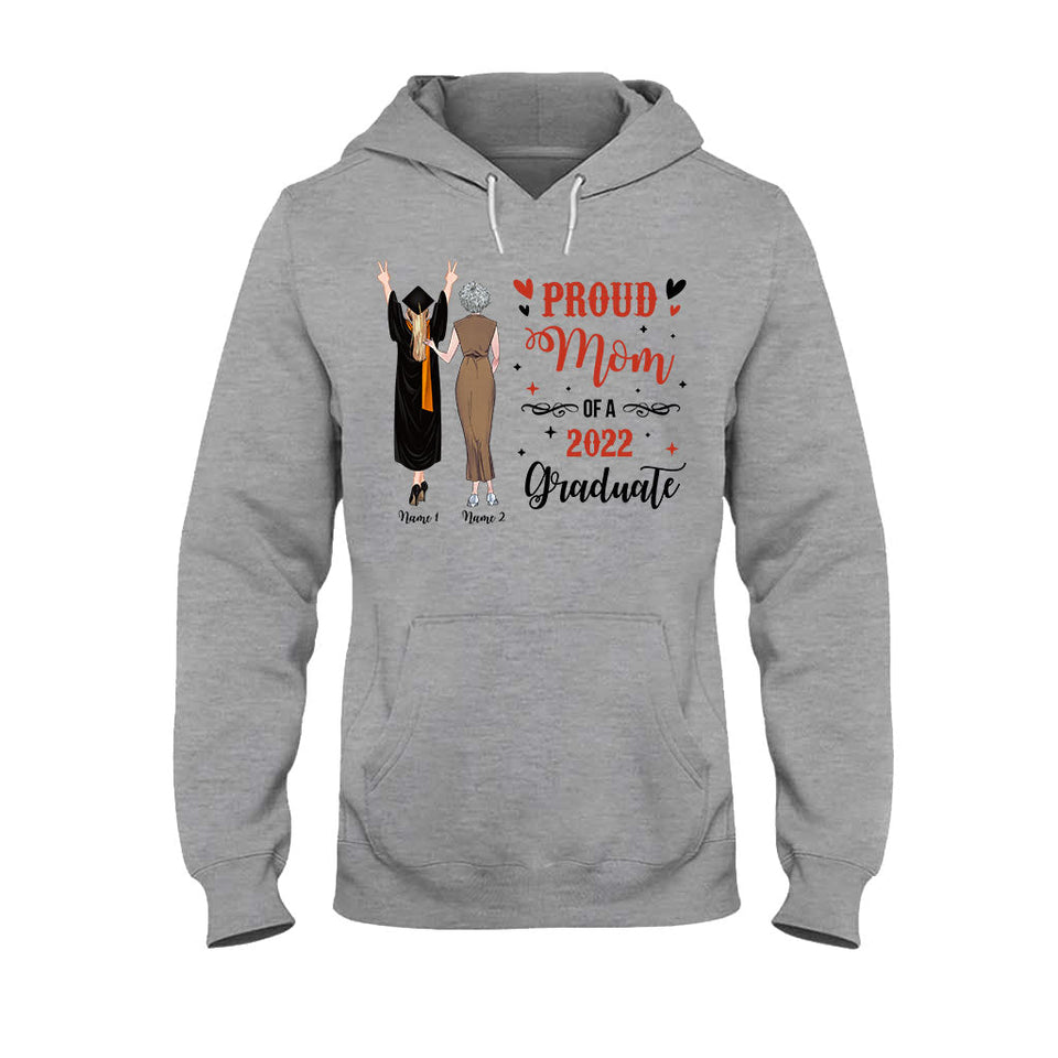 Proud Mom - Personalized Mother's Day Graduation T-shirt and Hoodie
