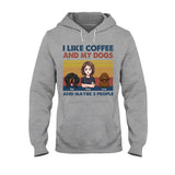 I Like Coffee And My Dog - Dog gift for cat lover - Personalized T-shirt And Hoodie
