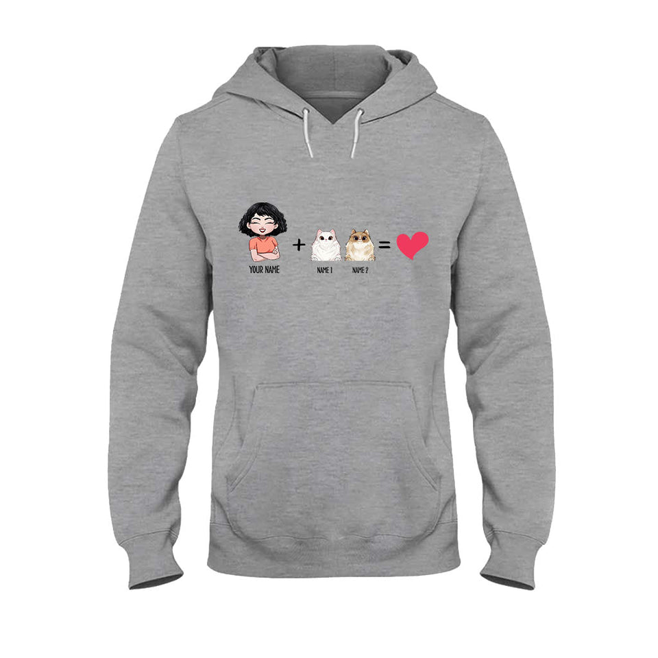 Me With The Cats - Personalized Cat T-shirt and Hoodie