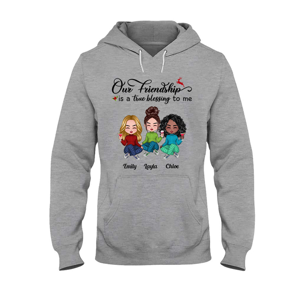 Our Friendship - Personalized Bestie T-shirt and Hoodie