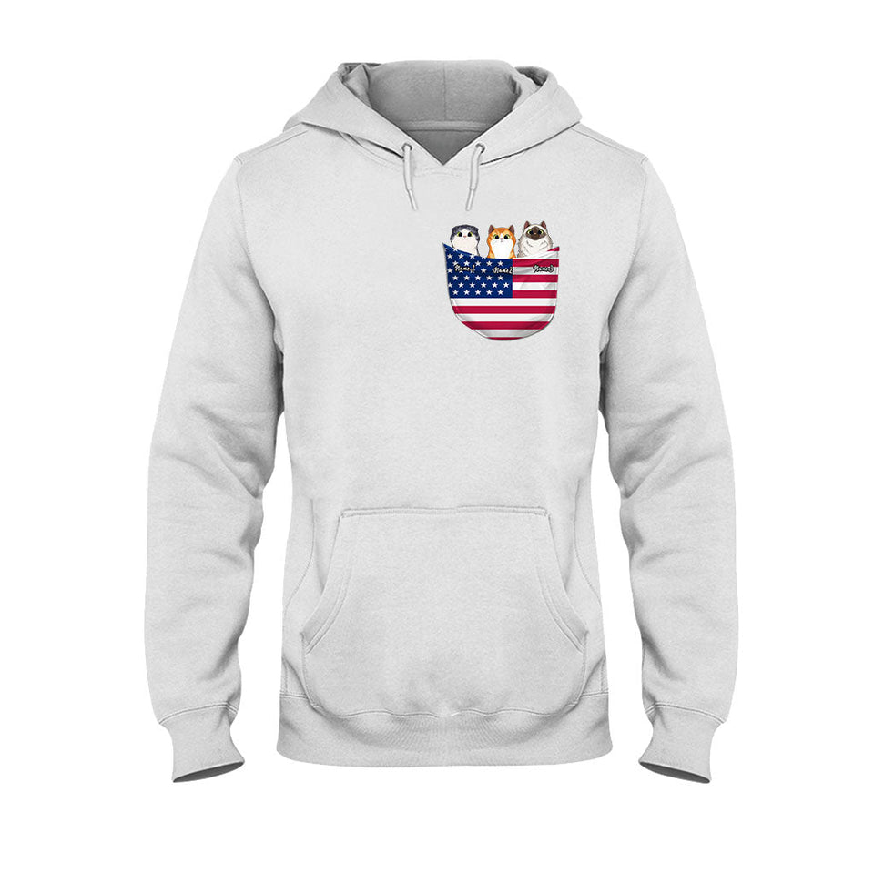 The 4th Of July - Personalized Independence Day Cat T-shirt and Hoodie