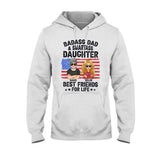 Badass Dad & Smartass Daughter Best Friends For Life - Personalized Father T-shirt and Hoodie
