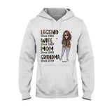 Legend Wife Mom - Personalized Mother's day Mother T-shirt and Hoodie