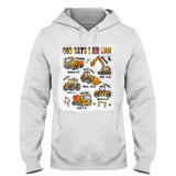 God Says I Am And Construction Car - Personalized Kid T-shirt And Hoodie