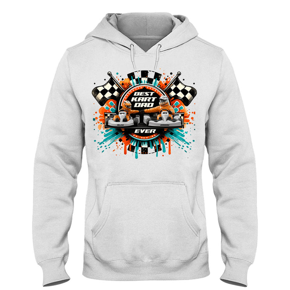 Kart Racing Loving Dad & Kid - Personalized Father T-shirt And Hoodie
