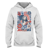 Jesusaves Floral 4th Of July - Personalized Christian T-shirt And Hoodie