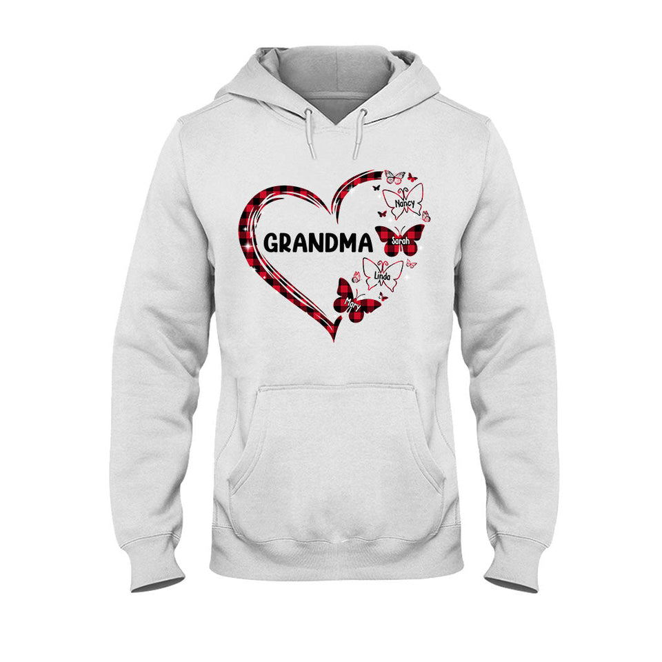 Grandma Butterfly - Gift for grandma, mom - Personalized T-shirt And Hoodie