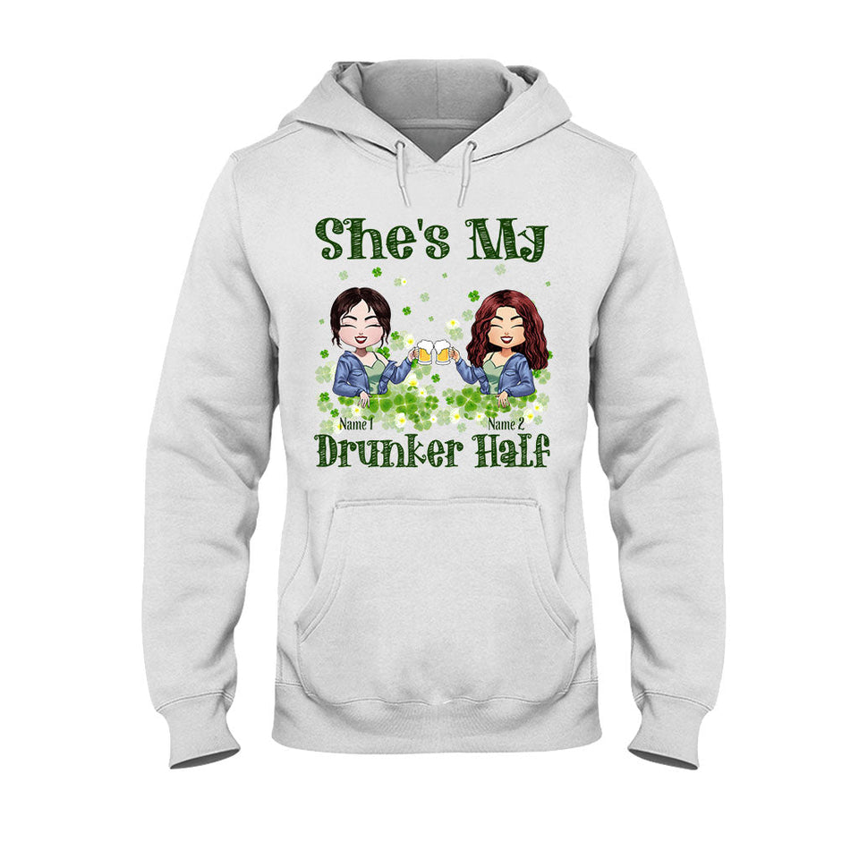 My Drunker Half - Personalized St Patrick's Day Bestie T-shirt and Hoodie