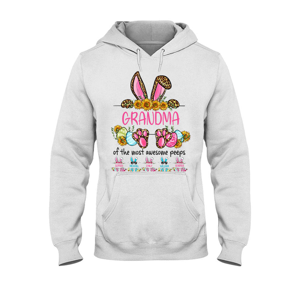 Grandma Of The Most Awesome Peeps - Personalized Mother's Day Easter Day Grandma T-shirt and Hoodie