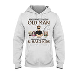 Never Underestimate An Old Man Who Loves Fishing - Personalized Father's Day T-shirt and Hoodie