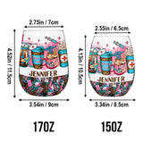 Nurse Life - Nurse gift for mom, her, wife, girlfrend - Personalized All Over Wine Glass