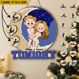 Tonight - Personalized Couple Interchangeable Seasonal Wood Sign