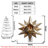 Star Of Bethlehem, Nativity Scene - Personalized Christian LED Light Tree Topper