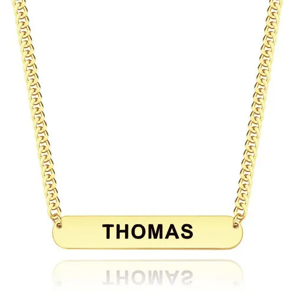 Any Name/ Text/... - Personalized Bar Necklace