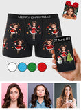 Custom Wife Or Girlfriend Face Boxers AR View - Personalized Couple Men's boxer briefs