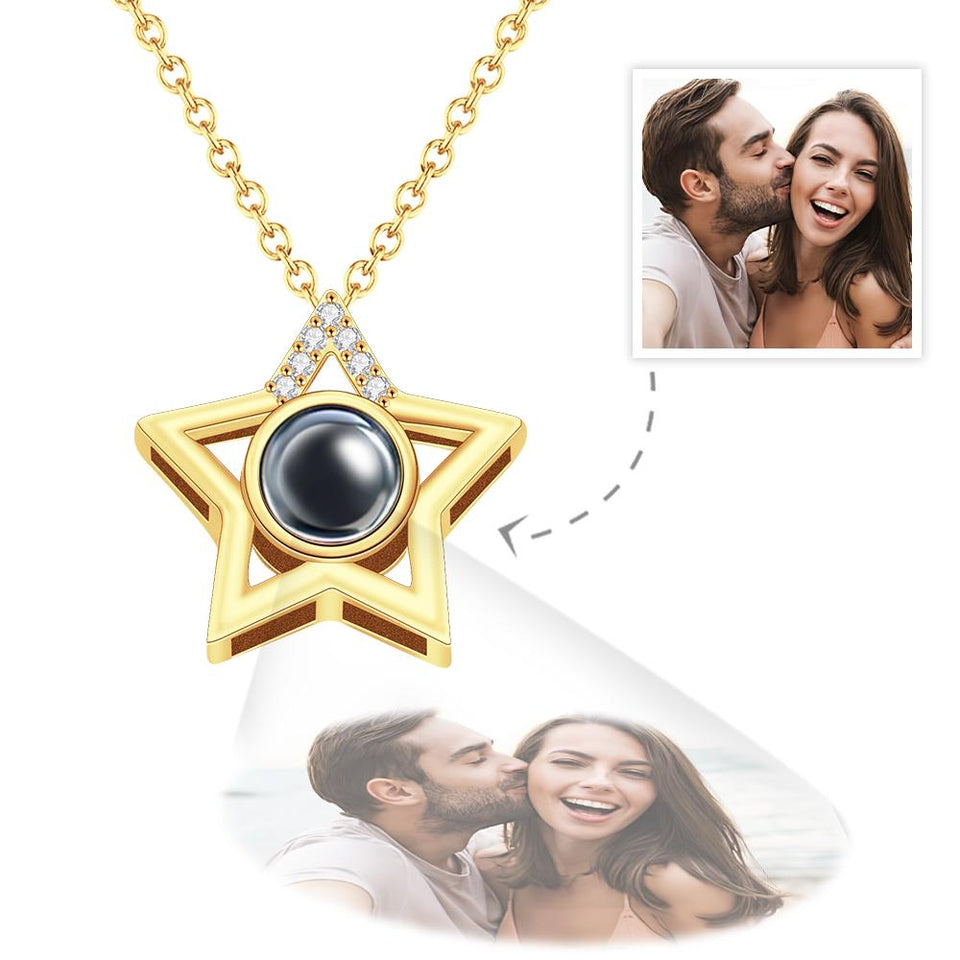 Personalized Star Photo Projection Charm